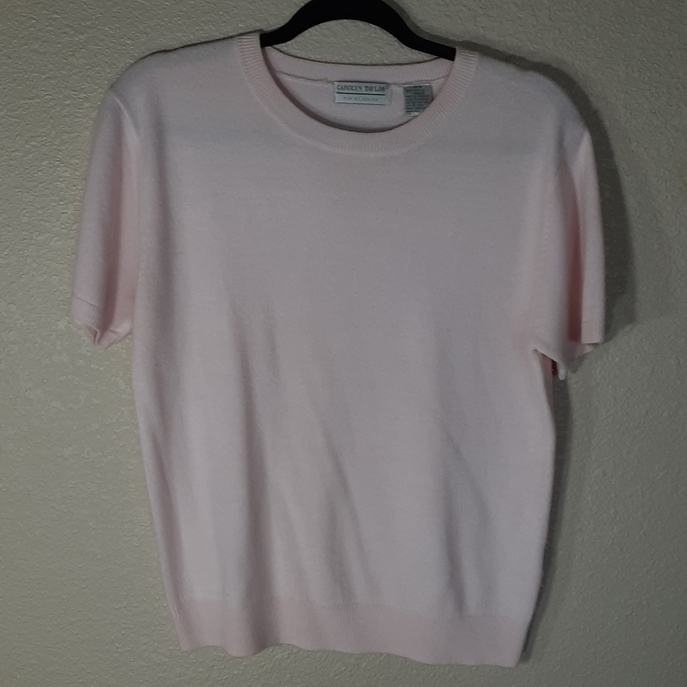 Carolyn Taylor Soft Pink Pullover Sweater Size M